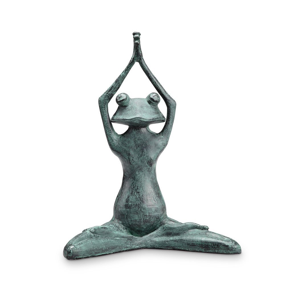 Серый йог. Статуэтка Frog Yogi. Лягушка йога. Лягушка йог. Скульптура лягушки медитация.